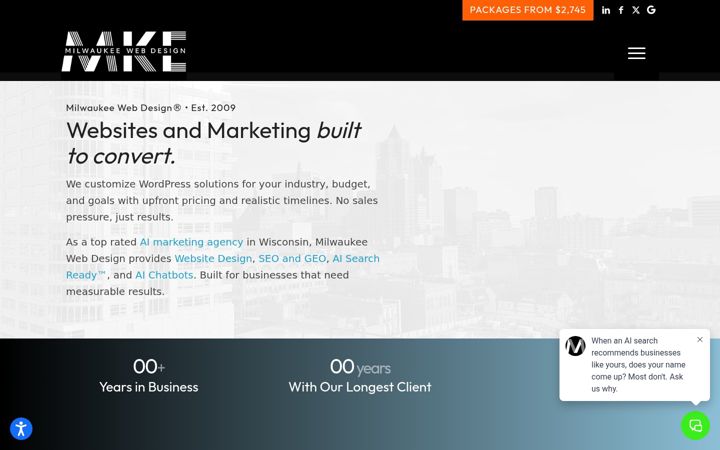 Screenshot of milwaukee-webdesigner.com