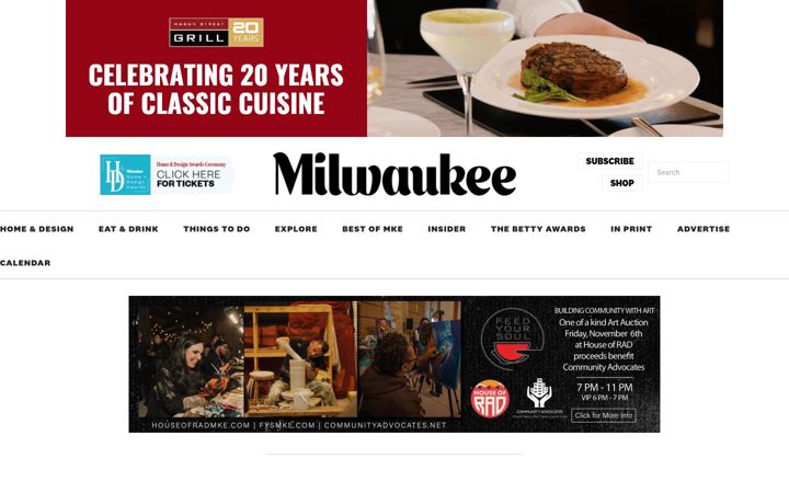 Screenshot of milwaukeemag.com