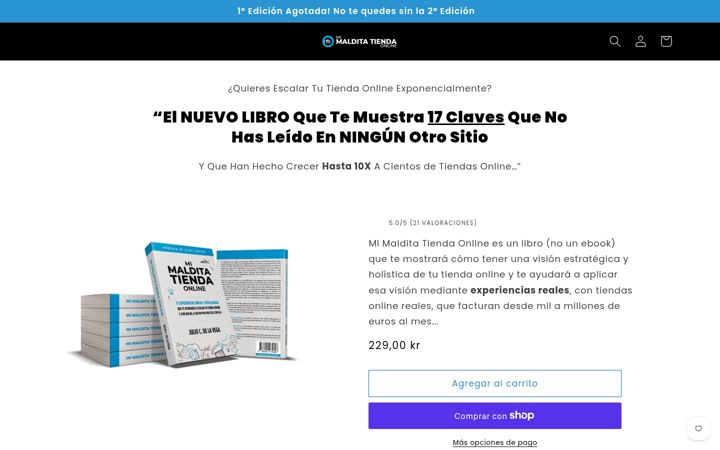 Screenshot of mimalditatiendaonline.com