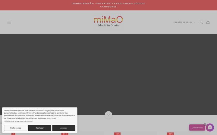 Screenshot of mimao.eu