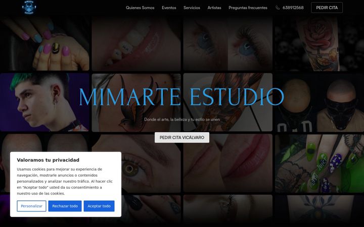 Screenshot of mimarteestudio.com