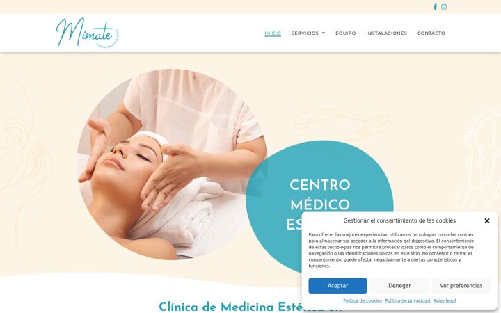 Screenshot of mimatemedicinaestetica.com