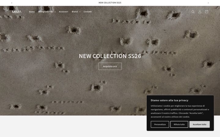 Screenshot of mimauomo.com