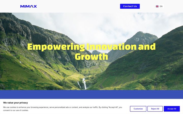 Screenshot of mimax-holding.com