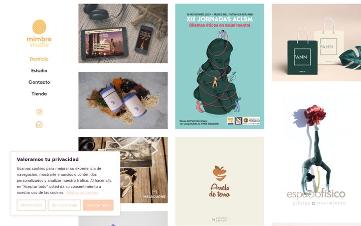 Screenshot of mimbrestudio.com