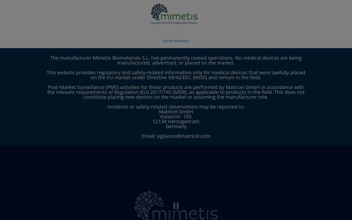 Screenshot of mimetis.com