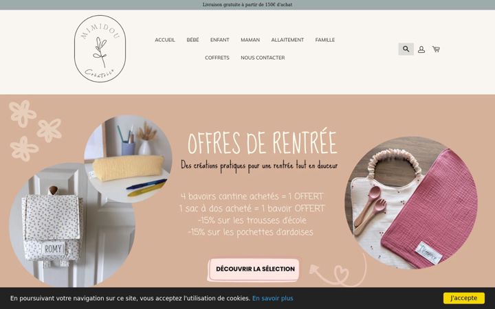 Screenshot of mimidoucreations.com