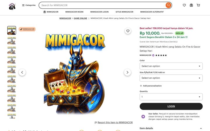 Skjámynd af mimigacor.net
