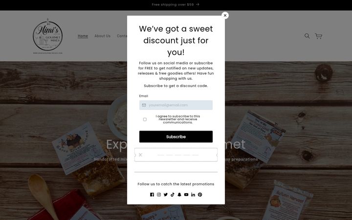 Screenshot of mimisdips.com