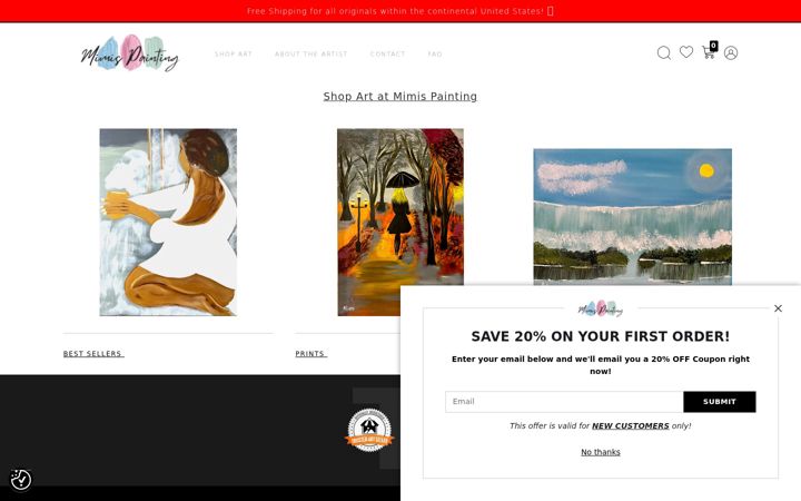 Screenshot of mimispainting.com