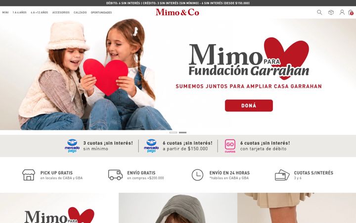 Screenshot of mimo.com.ar