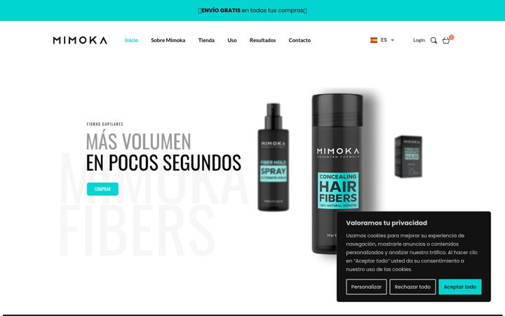 Screenshot of mimokafibers.com