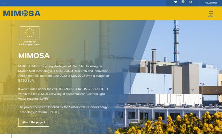 Képernyőkép: mimosa-euratom.eu