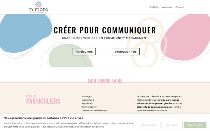 Screenshot of mimoto-communication.com