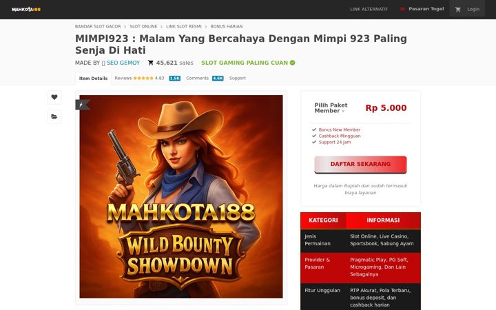 Screenshot of mimpi923.com