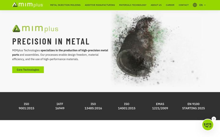 Screenshot of mimplus.com