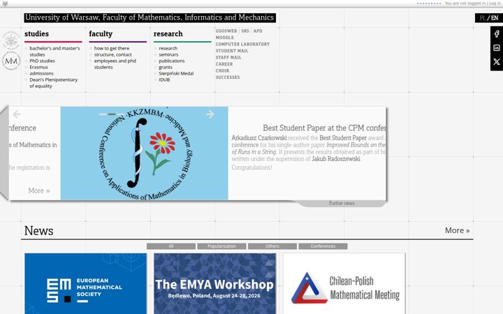 Screenshot of mimuw.edu.pl
