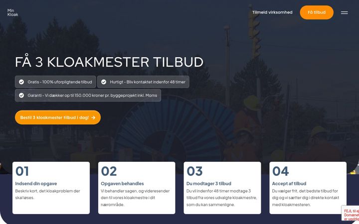 Screenshot of min-kloak.dk