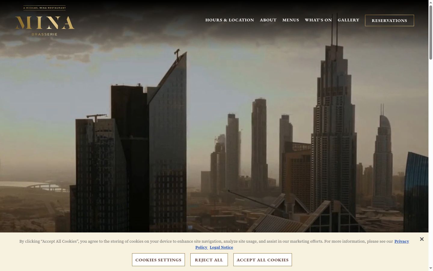 Screenshot des Einwilligungsbanners vor jeglicher Interaktion