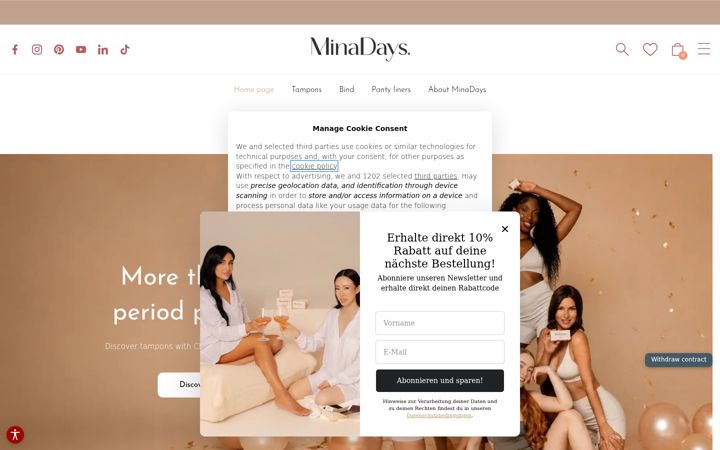 Screenshot of minadays.com