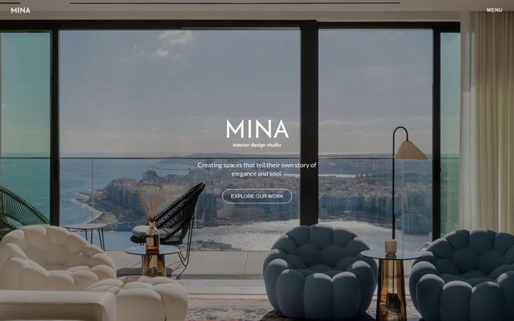 Screenshot of minadesignstudio.com