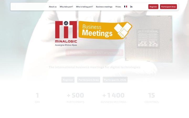Screenshot of minalogicbusinessmeetings.com