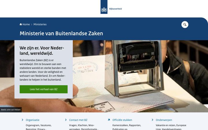 Screenshot of minbuza.nl