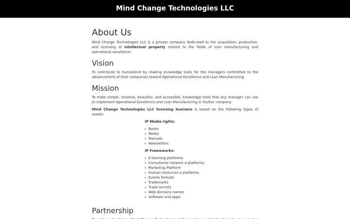 Screenshot of mind-change-technologies.com