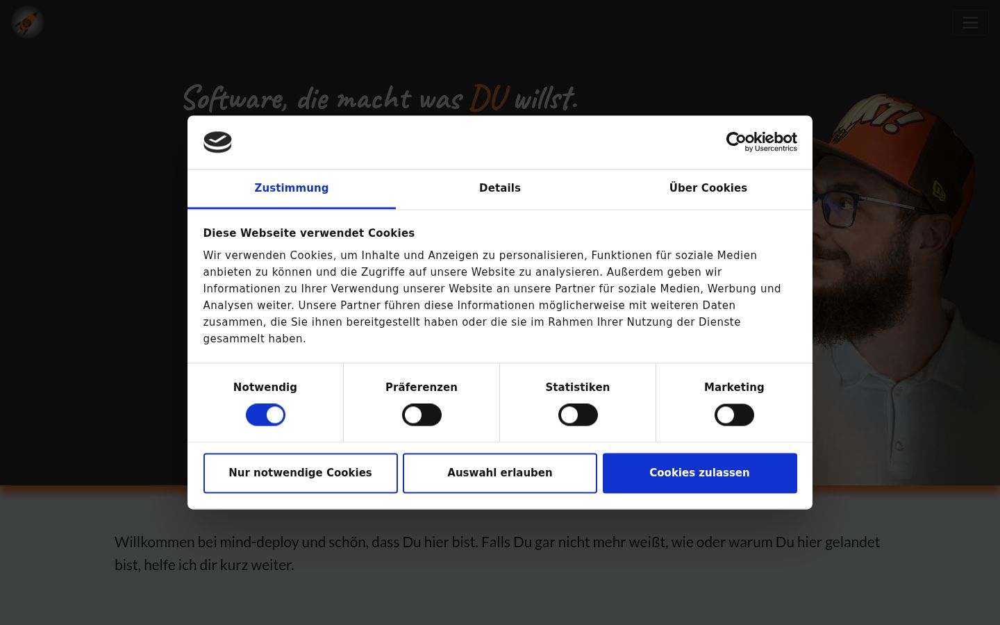 Sutikimo reklamjuostės, rodytos prieš bet kokią sąveiką, ekrano kopija