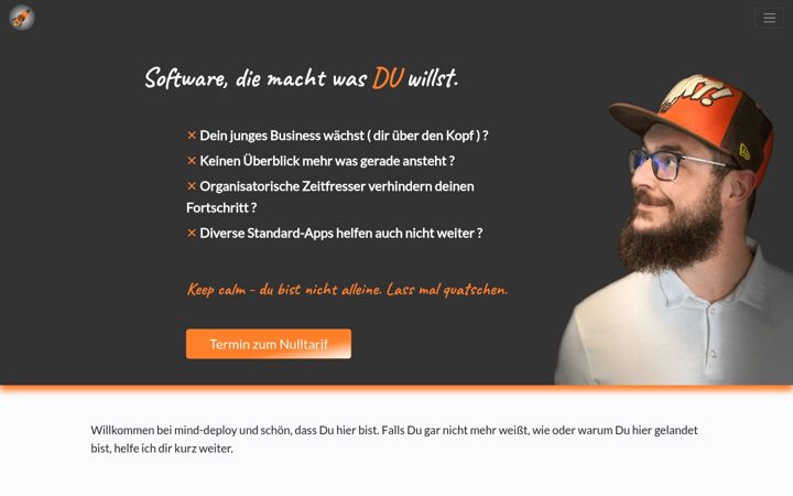 Ekrano kopija mind-deploy.de