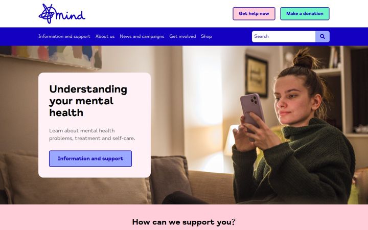 Screenshot ta' mind.org.uk