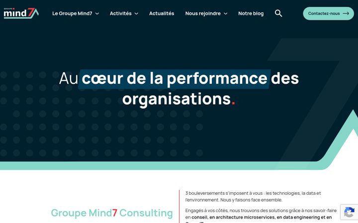 Screenshot of mind7.com