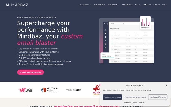Screenshot of mindbaz.net