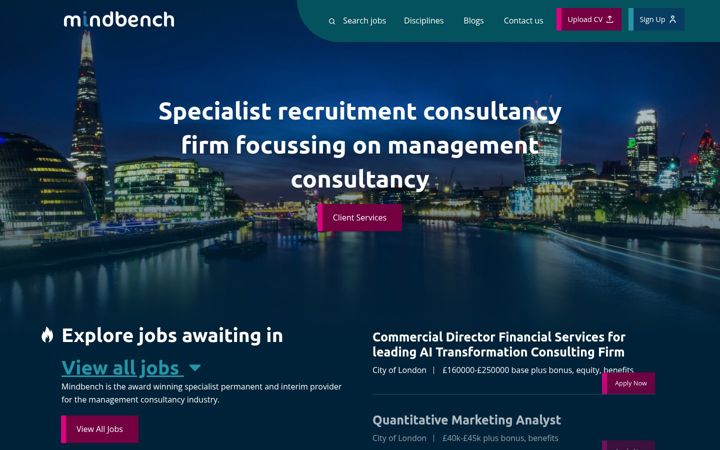 Screenshot of mindbench.com