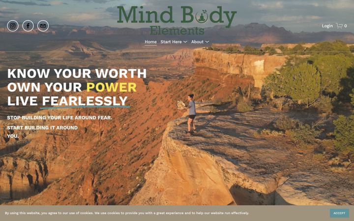 Screenshot of mindbodyelements.com