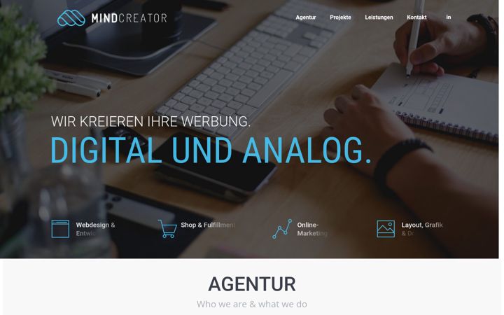 Snimka zaslona za mindcreator.de