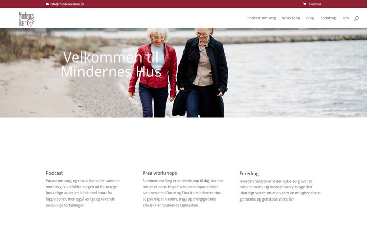 Skærmbillede af minderneshus.dk