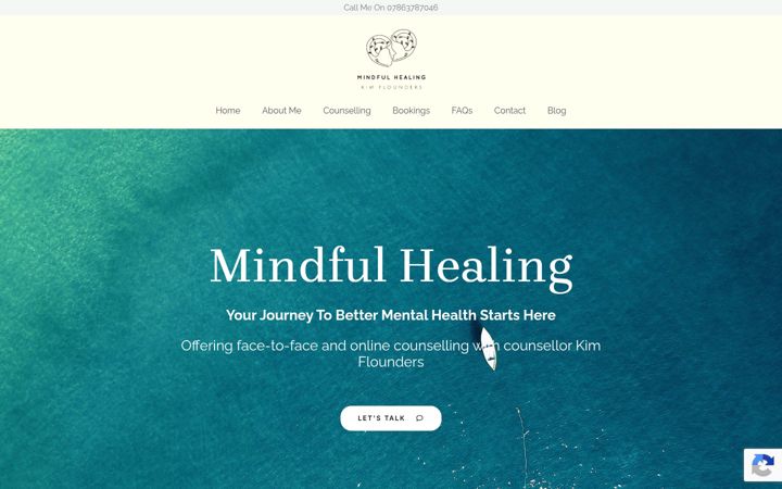 Screenshot of mindful-healing.co.uk