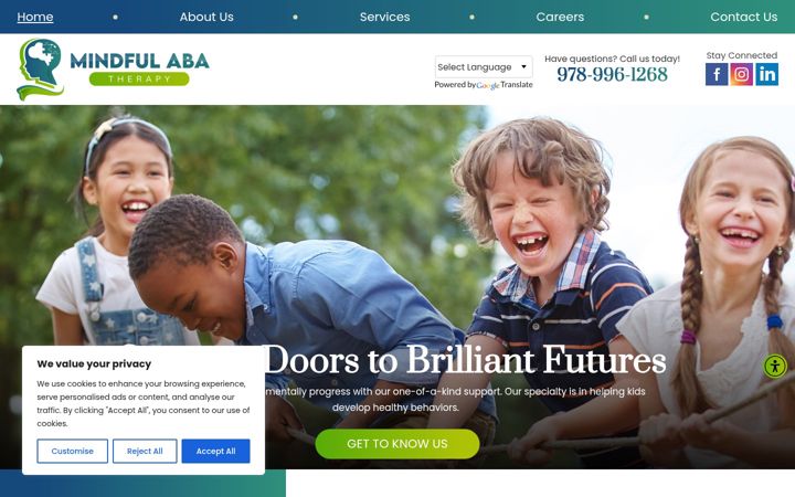 Screenshot of mindfulabatherapy.com