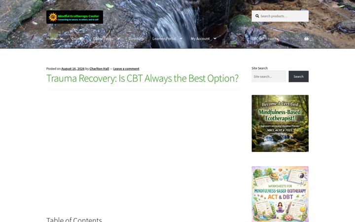 Screenshot of mindfulecotherapycenter.com