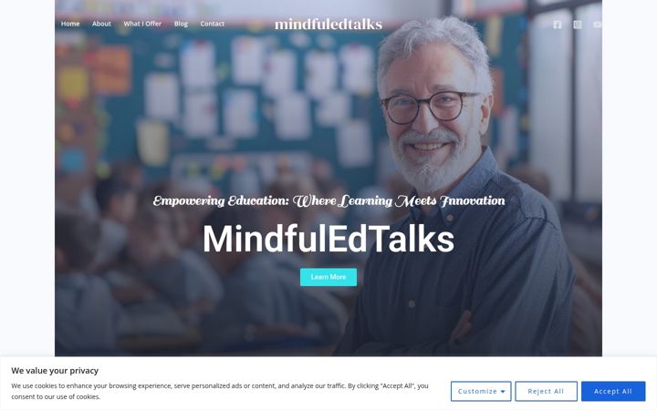 Screenshot of mindfuledtalks.com