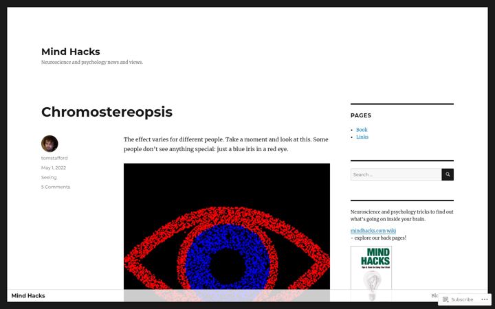 Screenshot of mindhacks.com