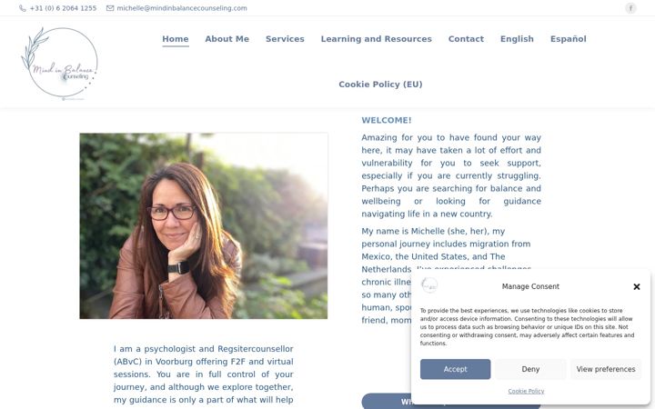 Screenshot of mindinbalancecounseling.com