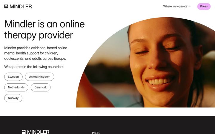Screenshot of mindlercare.com