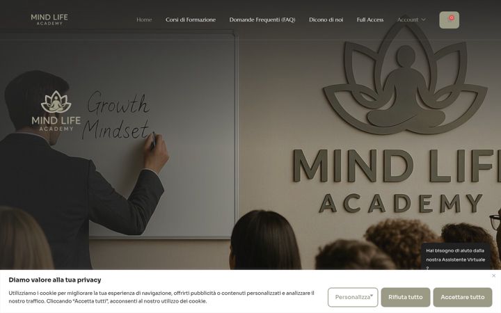 Screenshot of mindlifeacademy.com