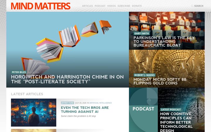 Screenshot of mindmatters.ai