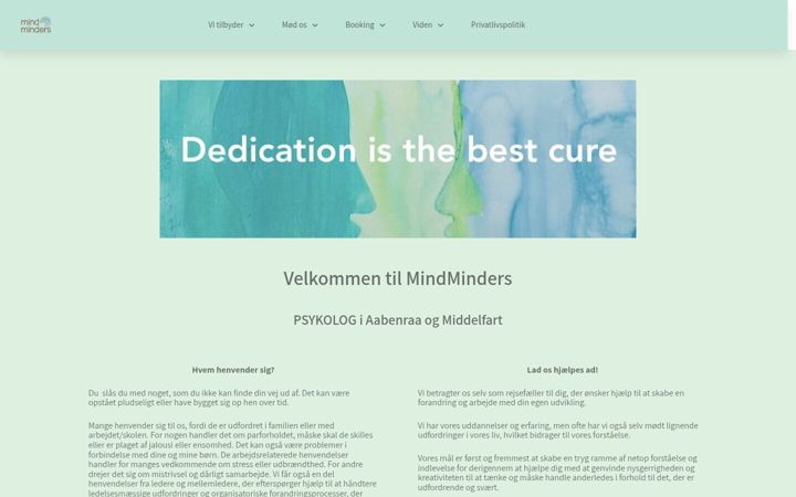 Snimka zaslona za mindminders.dk