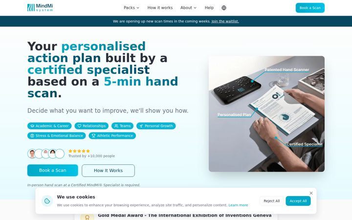 Screenshot of mindmisystem.com