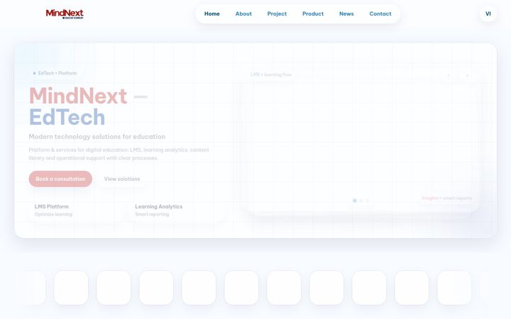 Screenshot of mindnext.vn