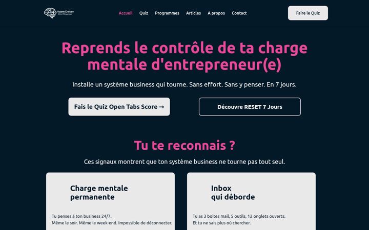 Screenshot of mindorganizer.fr